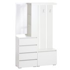 Прихожая «Клик Мебель. Крона», с зеркалом, 1260×350×1980 мм, цвет белый - Фото 7