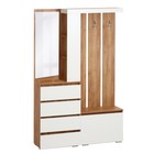 Прихожая «Клик Мебель. Крона», с зеркалом, 1260×350×1980 мм, цвет белый/дуб крафт золотой - Фото 7