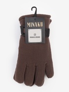 Перчатки женские MINAKU: Hello, winter!, двухслойные, коричневые, размер 24 см - Фото 7