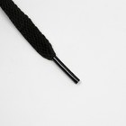 Шнурки плоские 7 мм, 160 см, цвет чёрный, пара - фото 6701147