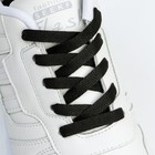Шнурки плоские 7 мм, 160 см, цвет чёрный, пара - фото 6701149