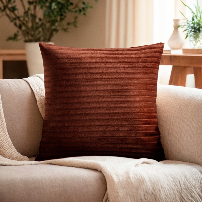 Наволочка декоративная Этель цвет коричневый,40×40 см, велсофт, 100% п/э - Фото 1