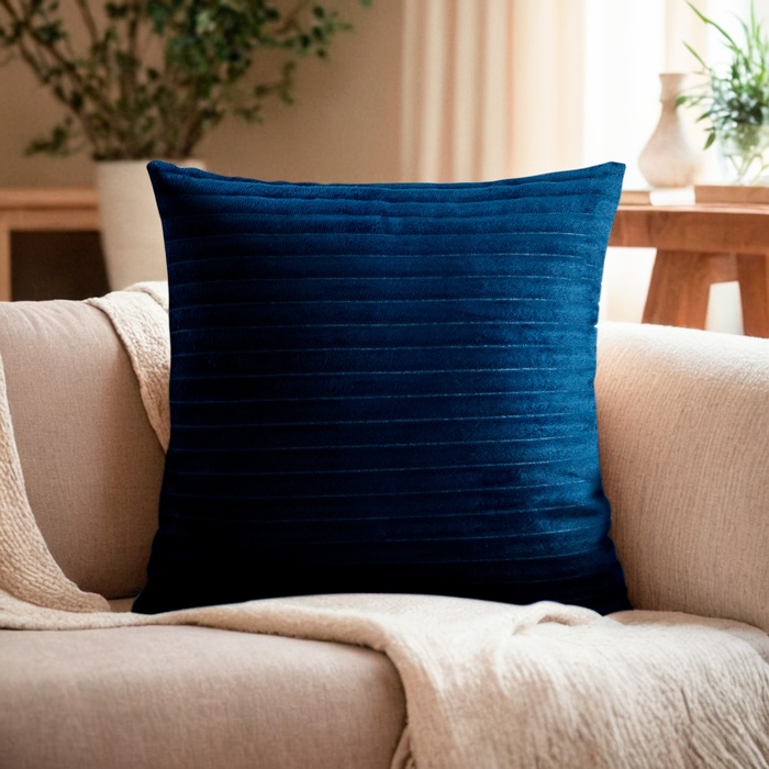 Наволочка декоративная Этель цвет синий,40×40 см, велсофт, 100% п/э - Фото 1