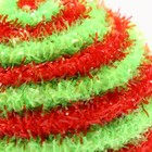 Шар-погремушка, 5 см, блестящий, двухцветный, зеленый, красный - Фото 3