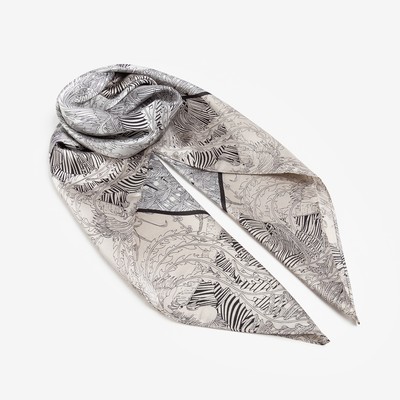 Платок женский MINAKU, размер 90×90 см, серый