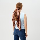 Платок женский MINAKU в горох р-р 90*90 см, цв.коричневый - фото 24712353