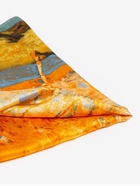 Платок женский MINAKU, размер 70×70 см, оранжевый, голубой - Фото 7