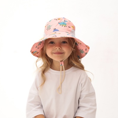 Панама детская MINAKU «Дино», розовая, размер 54