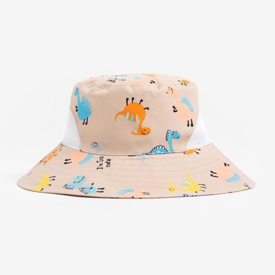Панама детская MINAKU «Дино», персиковая, размер 54