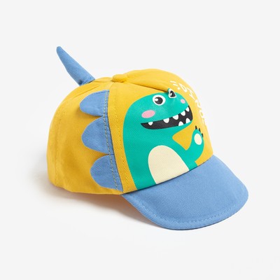 Кепка детская MINAKU «Динозаврик», размер 46-50, жёлтая