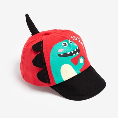 Кепка детская MINAKU «Динозаврик», размер 46-50, красная