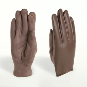 Перчатки женские, безразмерные, без утеплителя, цвет коричневый