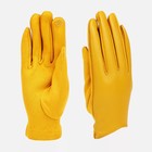 Перчатки женские, безразмерные, без утеплителя, цвет жёлтый - фото 319062847
