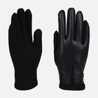 Перчатки мужские, безразмерные, с утеплителем, цвет чёрный - фото 319062859