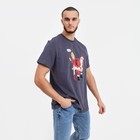 Футболка мужская новогодняя , цвет графит, размер 56 - фото 30313118