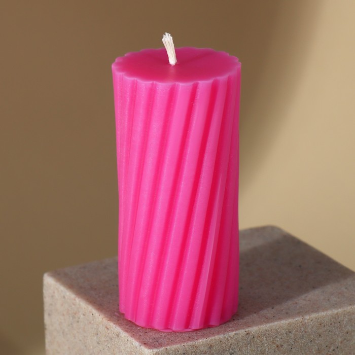 Свеча интерьерная «Витая», розовая - фото 1907532730