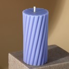 Свеча интерьерная «Витая» столбик, сиреневая, 7,2 х 3.5 см - Фото 2
