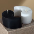 Свеча интерьерная «Инь-Ян», черно-белая - Фото 2