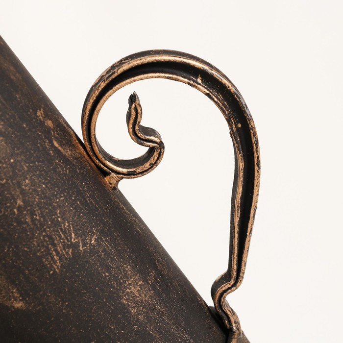 Кованая подставка для шампуров "Пушка" бронзовая, 50 см - фото 1888411548