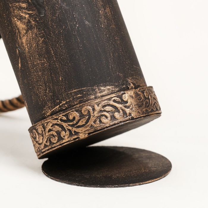 Кованая подставка для шампуров "Пушка" бронзовая, 50 см - фото 1888411549