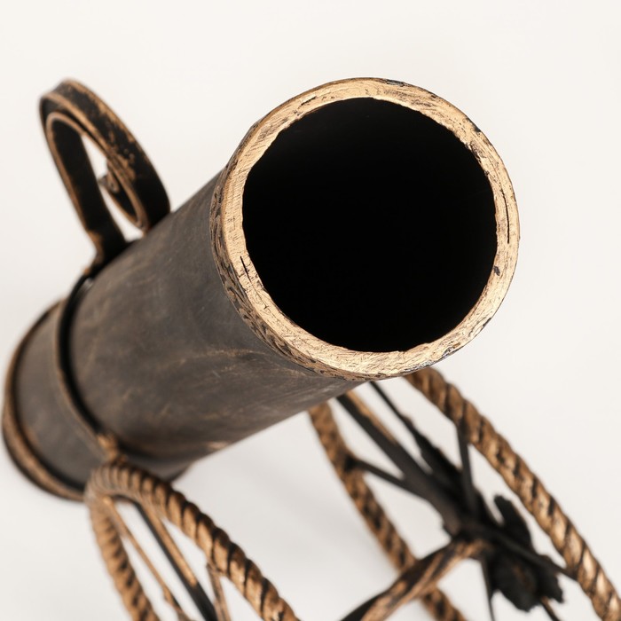 Кованая подставка для шампуров "Пушка" бронзовая, 50 см - фото 1888411550