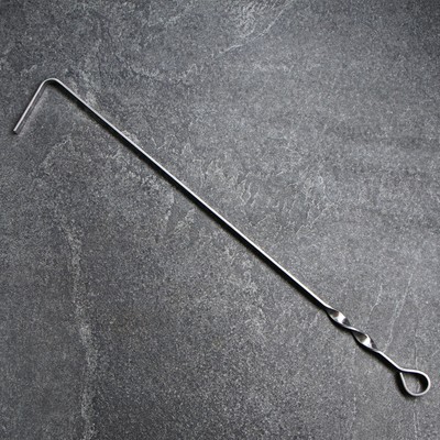 Кочерга, ручка - кольцо, ширина - 12 мм, 60 см, нержавеющая сталь