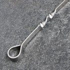 Кочерга из нержавеющей стали, ручка - кольцо, ширина - 12 мм, 47 см - Фото 4