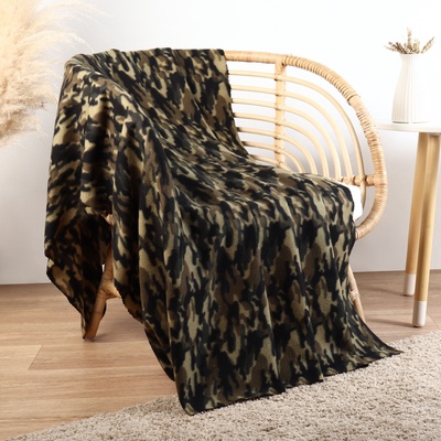 Плед Экономь и Я "Камуфляж (вид 3)" 75*100 см, пл.160 г/м2, 100% п/э