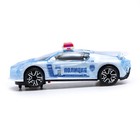 Машина «Crazy race. Полиция», русская озвучка, свет, работает от батареек, цвет белый - фото 7654842