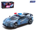 Машина «Crazy race, полиция», русская озвучка, свет, работает от батареек, цвет серый - фото 108935187