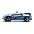 Машина «Crazy race, полиция», русская озвучка, свет, работает от батареек, цвет серый - Фото 2