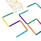 Конструктор «Изучаем буквы и цифры», цветные палочки - фото 6701642