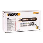 Отвертка аккумуляторная WORX WX240, 4 В, 2,5 Нм, 1.5 Ач, набор оснастки - Фото 10