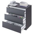 Комод для детской Polini kids Simple 1980, 3 ящика, 800×505×797 мм, цвет серый - белый - Фото 4