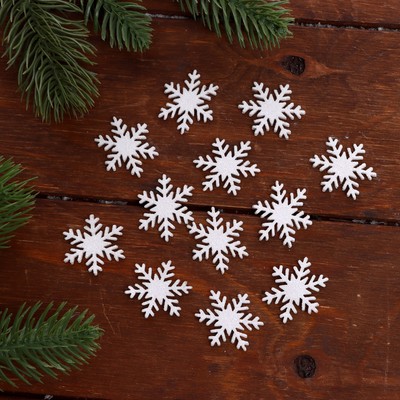 Декор «Новогодние снежинки», на клеевой основе