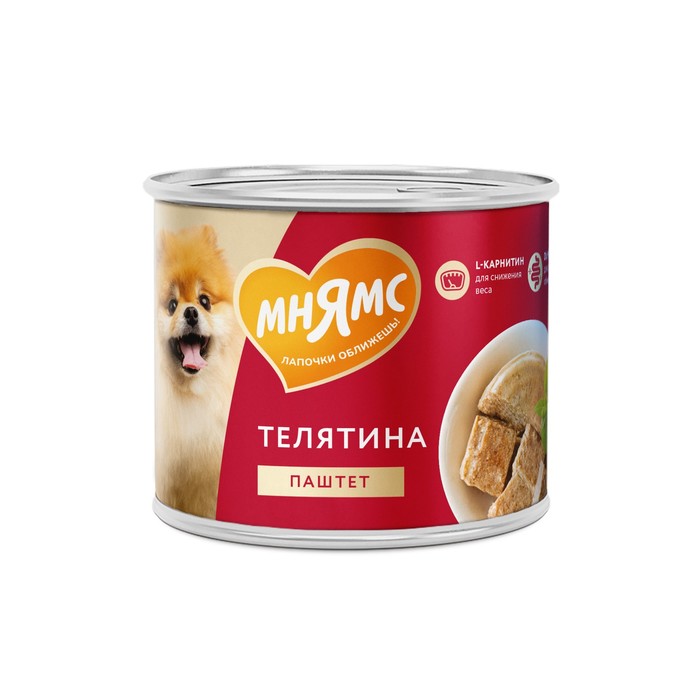 Влажный корм "Мнямс" «ФИТНЕС» для собак, паштет из телятины, 200 г - Фото 1