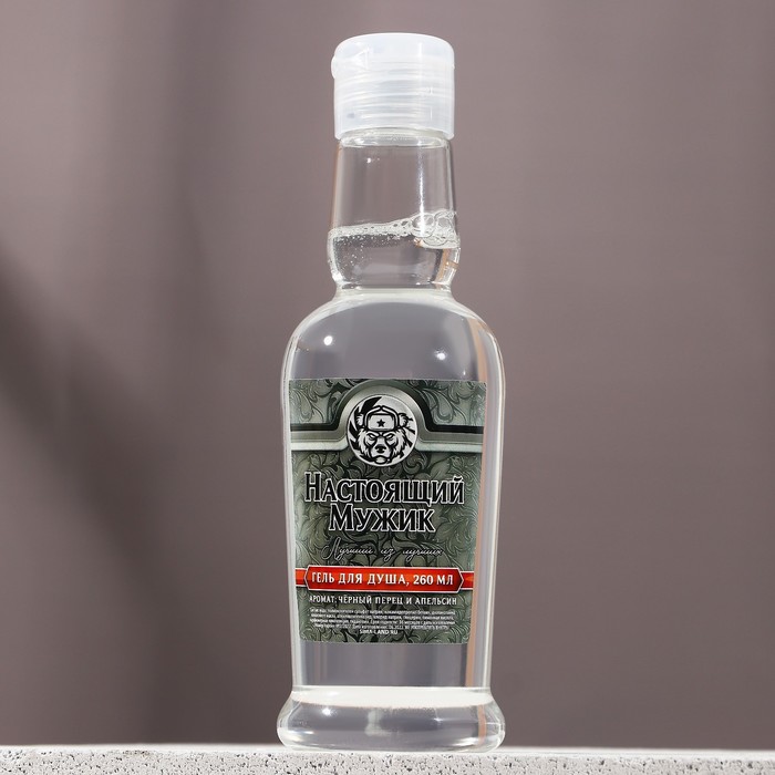 Гель для душа в тубусе "Настоящий мужик", флакон водка, 260 мл 31054