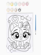 Картина по номерам для детей «Кошечка с бантиком», 20×30 см - Фото 7