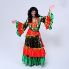 Карнавальный костюм «Цыганка», р. 52-54, рост 170 см, цвет красно-зелёный - фото 9992150