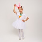Карнавальный костюм «Зайка белая с ободком», рост 98-128 см - Фото 2