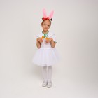 Карнавальный костюм «Зайка белая с ободком», рост 98-128 см - Фото 3
