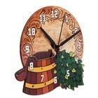 Часы настенные, серия: Баня, "Ведро и веник", дискретный ход, 22 х 23см - фото 9751242