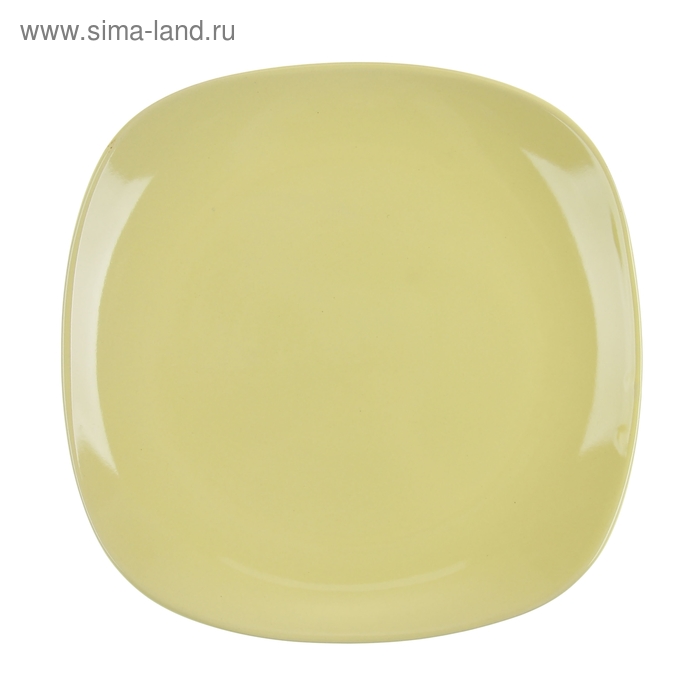 Тарелка керамическая десертная Доляна «Пастель», d=19,5 см, цвет жёлтый - Фото 1