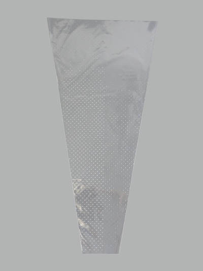 Пакет конус для цветов, мини, горох, 30×60 см
