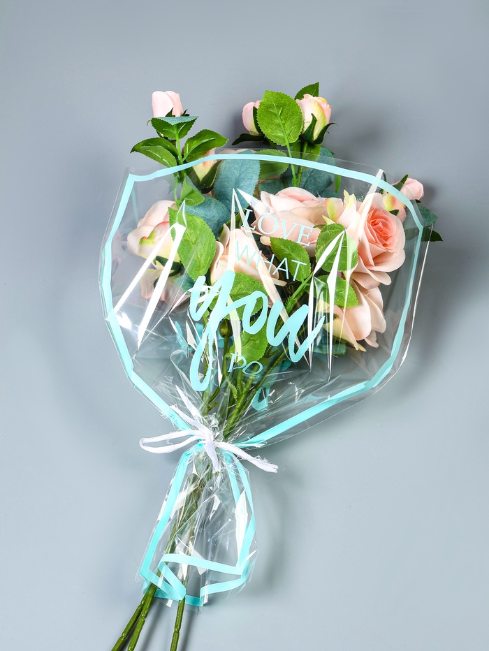 Пакет цветочный Рюмка, мятный, 35/40 - Фото 1