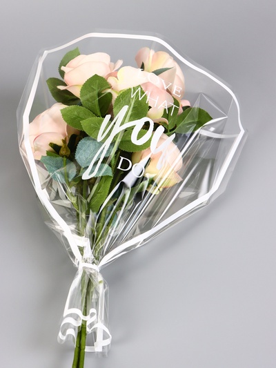 Пакет конус для цветов, «Рюмка», белый 35×40 см