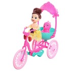 Кукла-малышка «Алина» с велосипедом и питомцем - фото 2504152