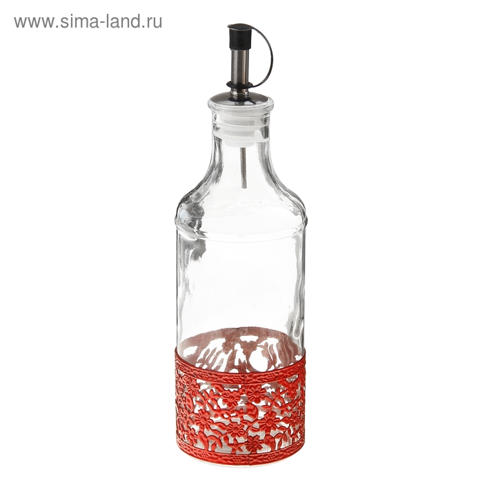 Бутыль для соусов и масла Доляна «Вероника», 300 мл, цвет красный - Фото 1