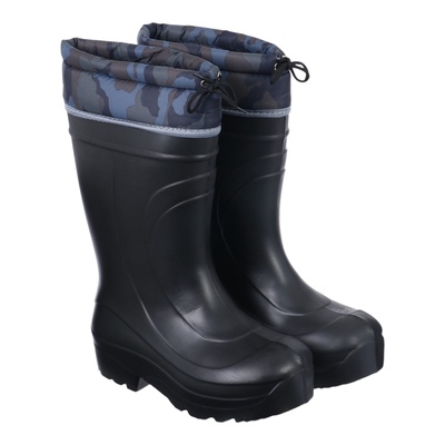 Сапоги мужские из ЭВА с надставкой и утеплителем, до -30°С, размер 45-46, цвет чёрный