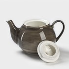 Чайник фарфоровый заварочный Доляна, «Млечный путь», 900 мл, цвет серый - фото 4362430